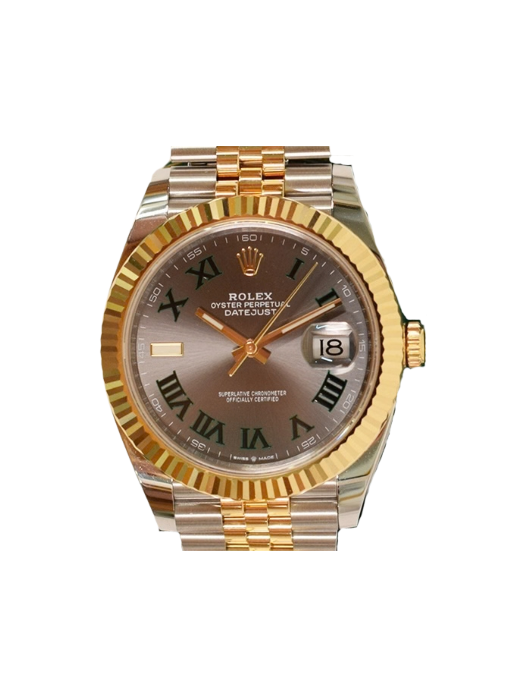 Rolex Datejust 41 Stainless Steel and Yellow Gold Wimbledon Roman Dial 126333