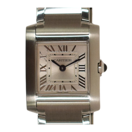 Cartier Tank Française Stainless Steel Silver Roman Dial WSTA0065