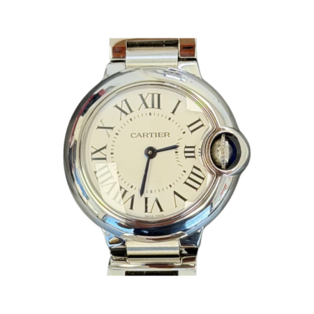 Cartier Ballon Bleu De Cartier Stainless Steel White Roman Dial WSBB0067