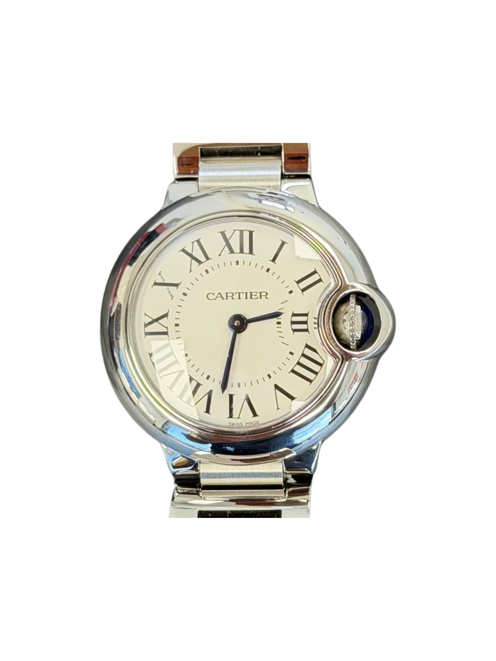 Cartier Ballon Bleu De Cartier Stainless Steel White Roman Dial WSBB0067