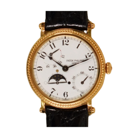 Patek Philippe Complications Yellow Gold White Arabic Dial 5015J