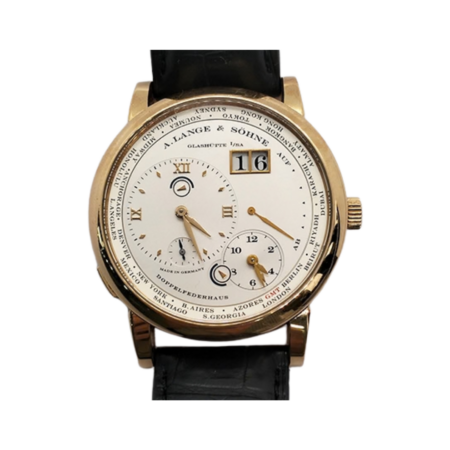 A. Lange & Söhne Lange 1 Time Zone Rose Gold White Roman Dial 116.032