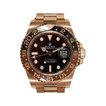 Rolex GMT-Master II Rose Gold "Root Beer" Black Dial 126715CHNR
