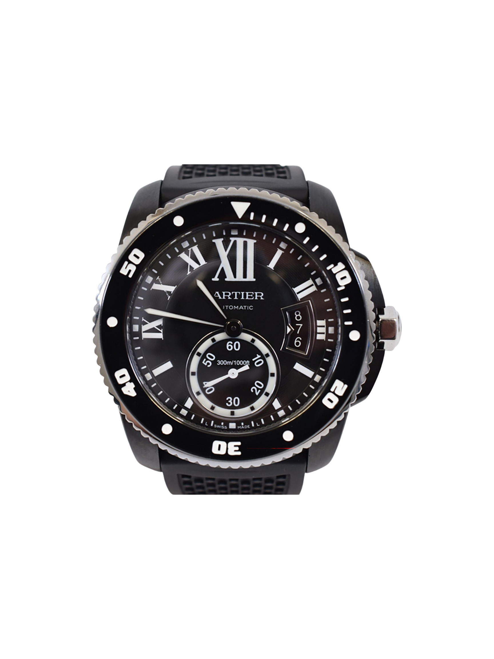 Cartier Calibre De Cartier Diver ADLC-Coated Stainless Steel Black Roman Dial WSCA0006