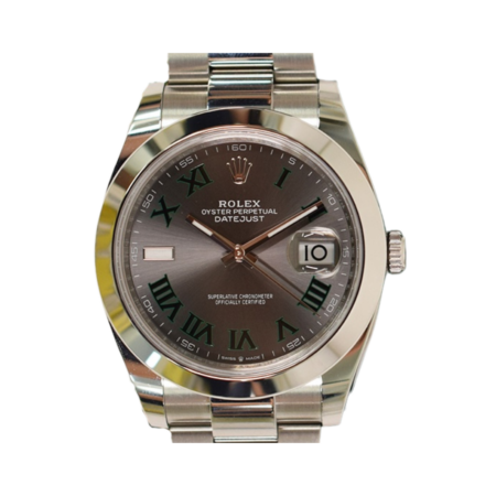 Rolex Datejust 41 Stainless Steel Wimbledon Roman Dial 126300