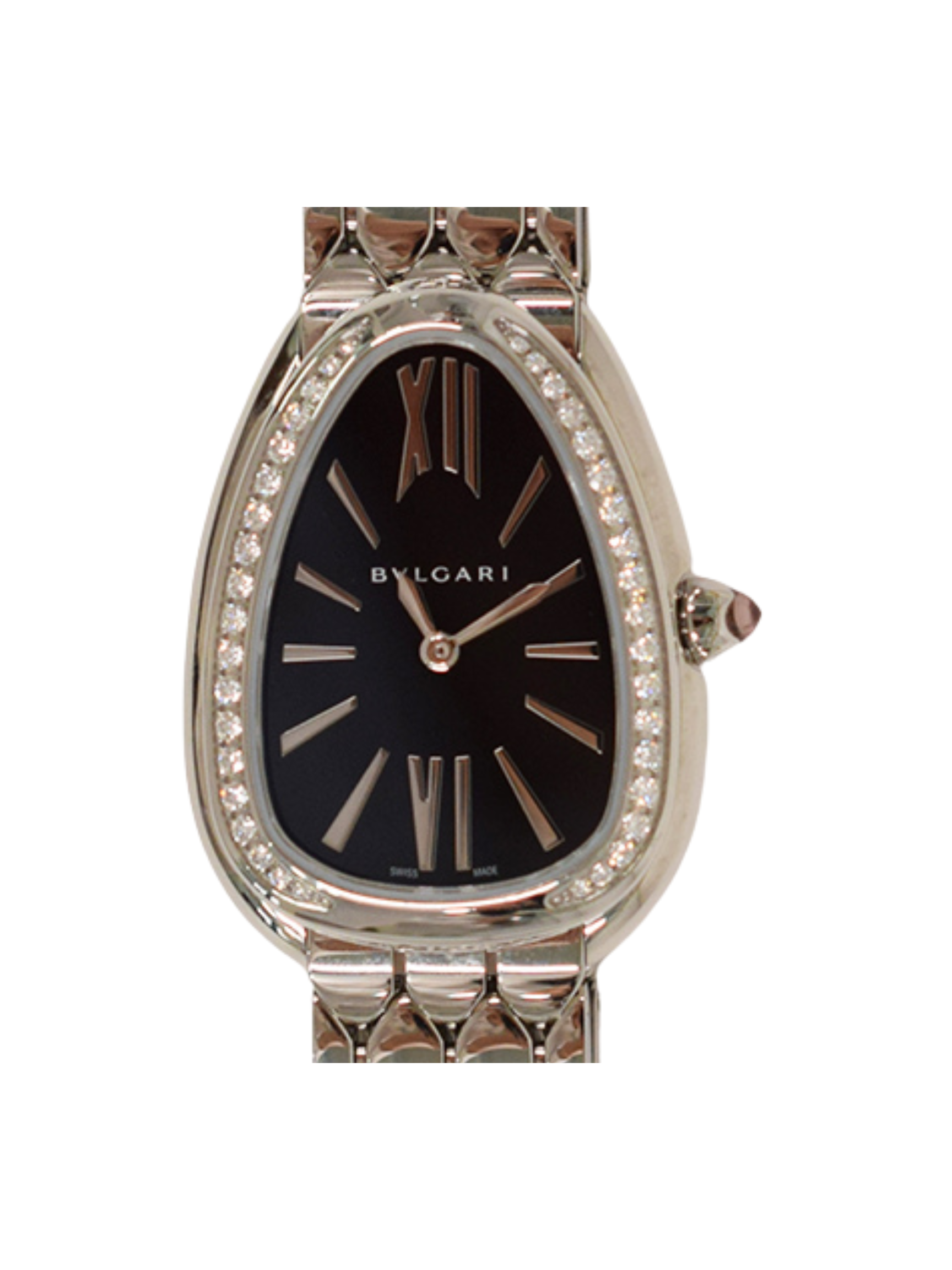 Bvlgari Serpenti Seduttori Stainless Steel Black Roman Dial 103950
