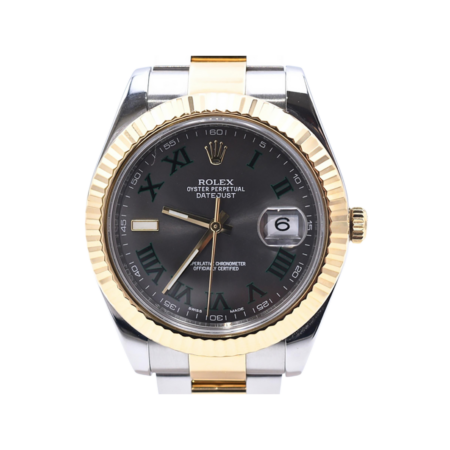 Rolex Datejust II Stainless Steel and Yellow Gold Wimbledon Roman Dial 116333