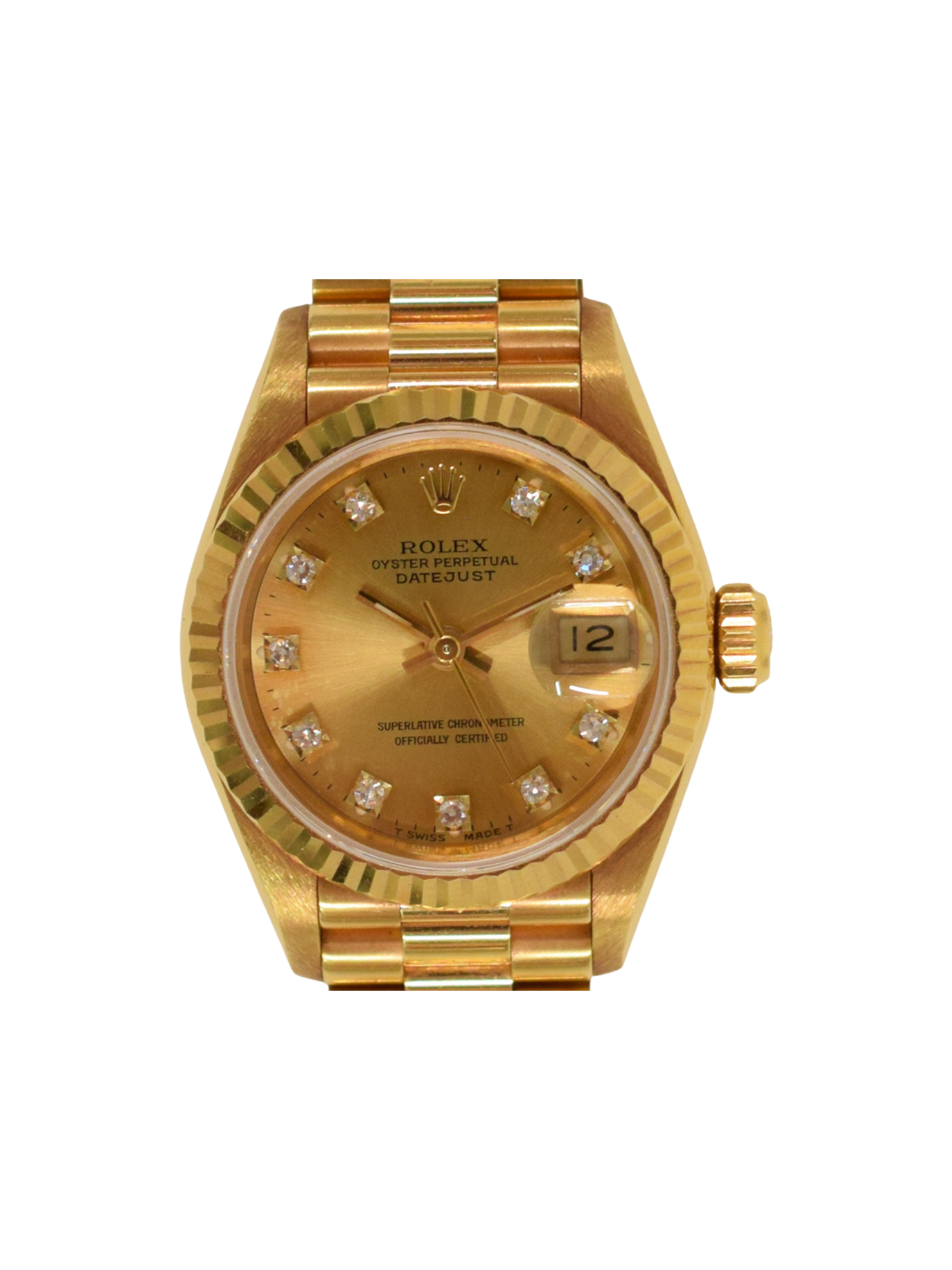 Rolex Lady-Datejust Yellow Gold Champagne Diamond Dial 69178G