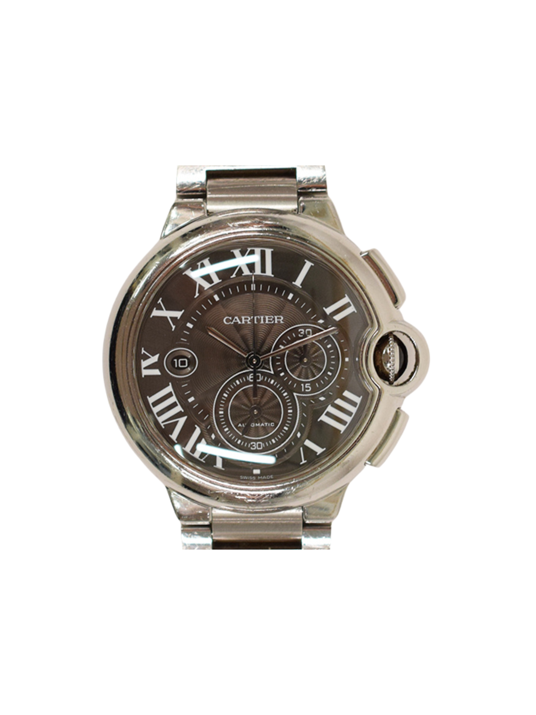 Cartier Ballon Bleu Stainless Steel Black Roman Dial W6920025