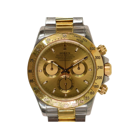 Rolex Daytona Stainless Steel and Yellow Gold Champagne Dial 116523
