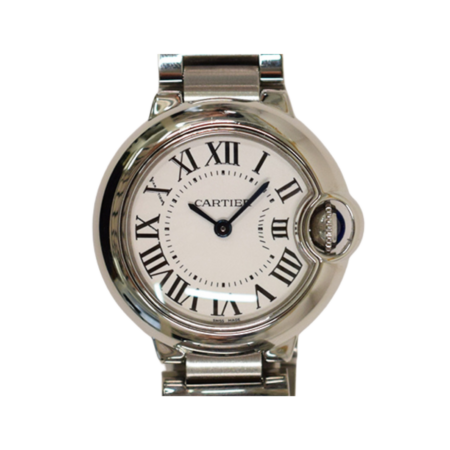 Cartier Ballon Bleu Stainless Steel White Roman Dial W69010Z4