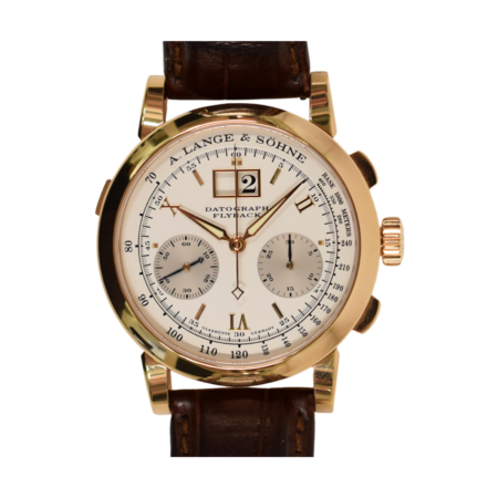 A. Lange & Söhne Saxonia Datograph Rose Gold Silver Roman Dial 403.032