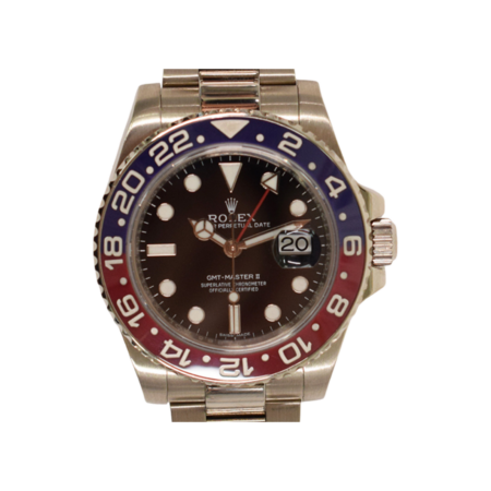 Rolex GMT-Master II "Pepsi" White Gold Black Dial 116719BLRO