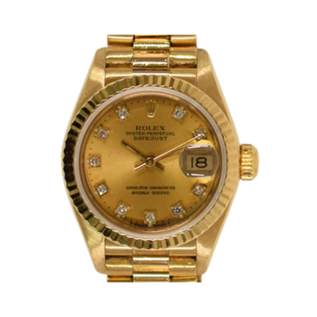 Rolex Lady-Datejust Yellow Gold Champagne Diamond Dial 69178G