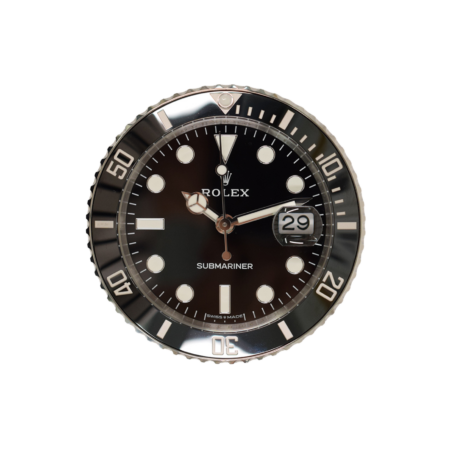 Rolex Submariner Date Desk Clock Stainless Steel Black Dial 909010LN