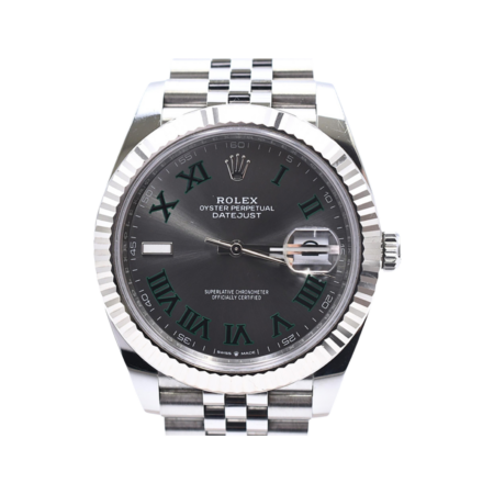 Rolex Datejust 41 Stainless Steel and White Gold Wimbledon Dial 126334
