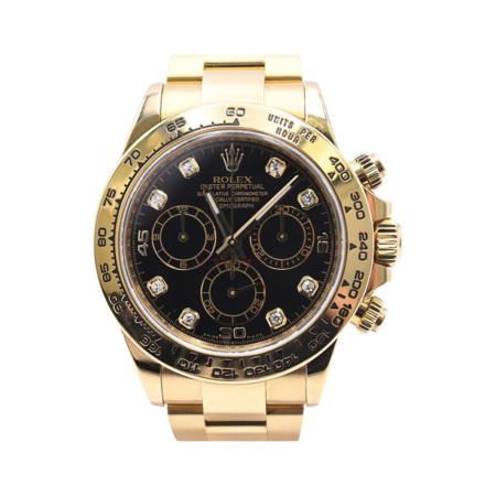Rolex Daytona Yellow Gold Black Diamond Dial 116508G