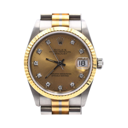 Rolex Datejust Stainless Steel and Yellow Gold Champagne Diamond Dial 68279BIC