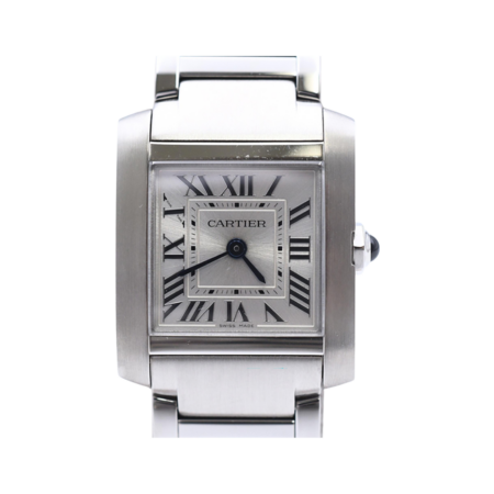 Cartier Tank Française Stainless Steel Silver Roman Dial WSTA0129