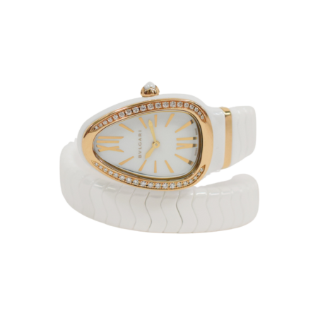 Bvlgari Pasha de Cartier Ceramic White Gold White Roman Dial SPC35WG