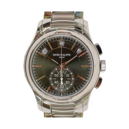 Patek Philippe Annual Calendar Chronograph Stainless Steel Green Dial 5905/1A-001