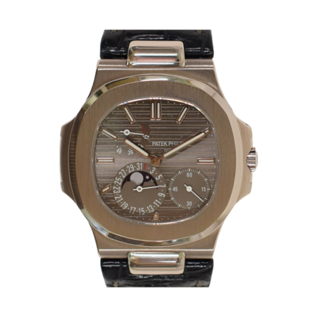 Patek Philippe Nautilus Moon Phases 40mm White Gold Grey Dial 5712G-001