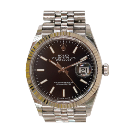 Rolex Datejust 36 Stainless Steel and White Gold Black Dial 126234