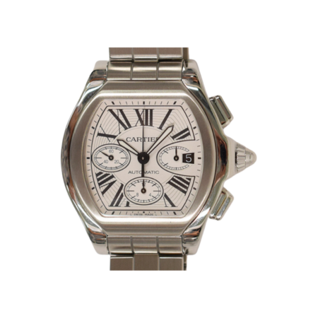 Cartier Roadster Stainless Steel Silver Roman Dial W6206019