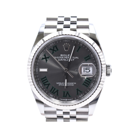 Rolex Datejust 36 Stainless Steel and White Gold Wimbledon Roman Dial 126234