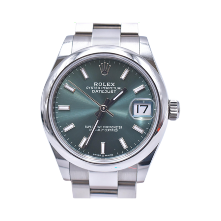 Rolex Datejust 31 Stainless Steel Mint Green Stick Dial 278240
