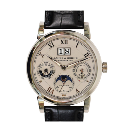 A. Lange & Söhne Langematik Perpetual Platinum Silver Roman Dial 310.025 E