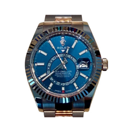 Rolex Sky-Dweller Rose Gold Blue Stick Dial 336935