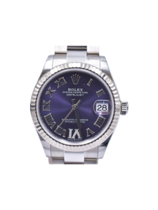Rolex Datejust 31 Stainless Steel and White Gold Blue VI Diamond Dial 278274