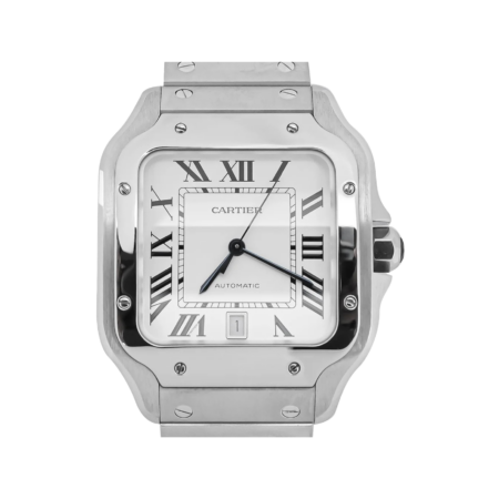 Cartier Santos De Cartier Stainless Steel Silver Roman Dial WSSA0018