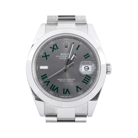 Rolex Datejust 41 Stainless Steel Wimbledon Roman Dial 126300