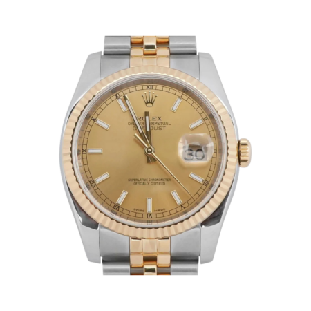 Rolex Datejust 36 Stainless Steel and Yellow Gold Champagne Dial 116233