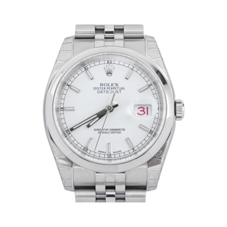 Rolex Datejust 36 Stainless Steel White Stick Dial 116200