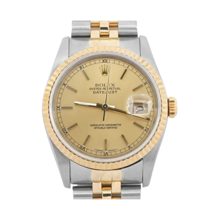 Rolex Datejust 36 Stainless Steel and Yellow Gold Champagne Dial 16233
