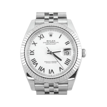 Rolex Datejust 41 White Gold and Stainless Steel White Roman Dial 126334