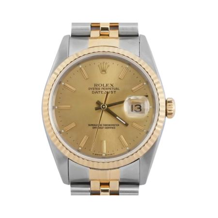 Rolex Datejust 36 Stainless Steel and Yellow Gold Champagne Dial 16233