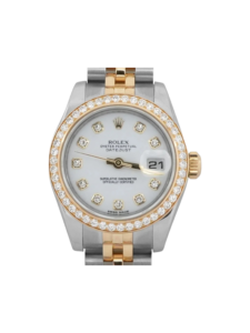 Rolex Lady-Datejust Stainless Steel and Yellow Gold White Diamond Dial 179383