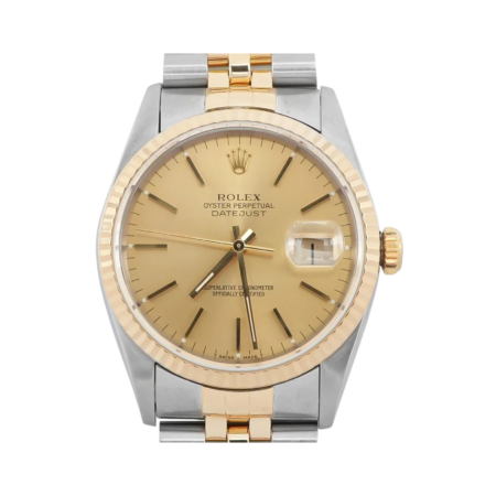 Rolex Datejust 36 Stainless Steel and Yellow Gold Champagne Dial 16233