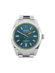 Rolex Milgauss Stainless Steel Green Crystal Blue Dial 116400GV