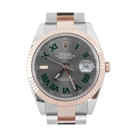 Rolex Datejust 41 Stainless Steel and Rose Gold Wimbledon Roman Dial 126331