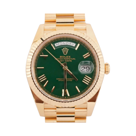 Rolex Day-Date 40 Yellow Gold Green Roman Dial 228238