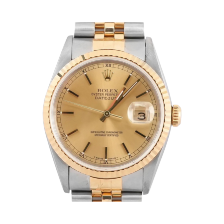 Rolex Datejust 36 Stainless Steel and Yellow Gold Champagne Dial 16233