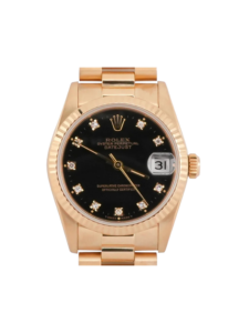 Rolex Datejust 31 Yellow Gold Black Diamond Dial 68278