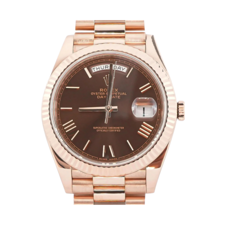 Rolex Day-Date 40 Rose Gold Brown Roman Dial 228235