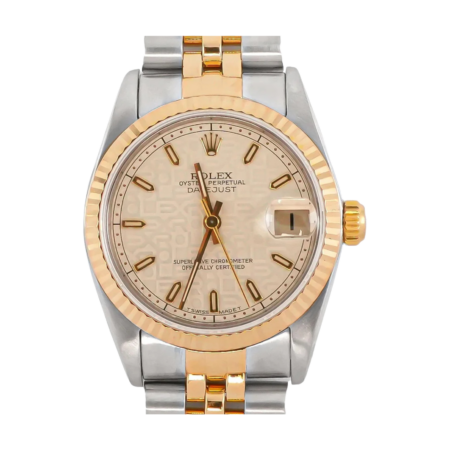 Rolex Datejust 31 Stainless Steel and Yellow Gold Ivory Dial 68273