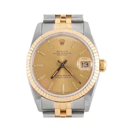 Rolex Datejust 31 Stainless Steel and Yellow Gold Champagne Dial 68273